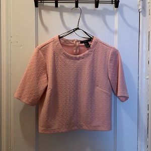 Pink Forever 21 crop top.